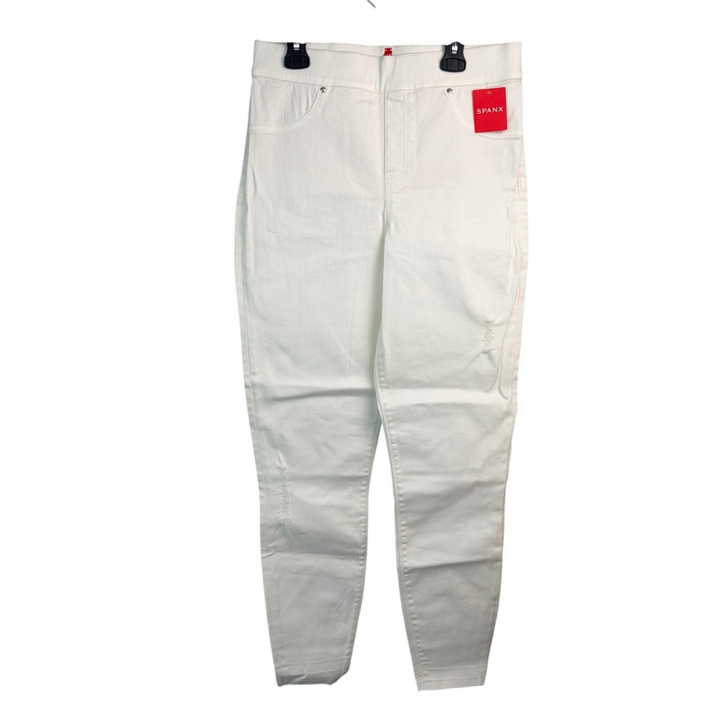 Spanx Distressed Skinny Jean Medium White New With Tags